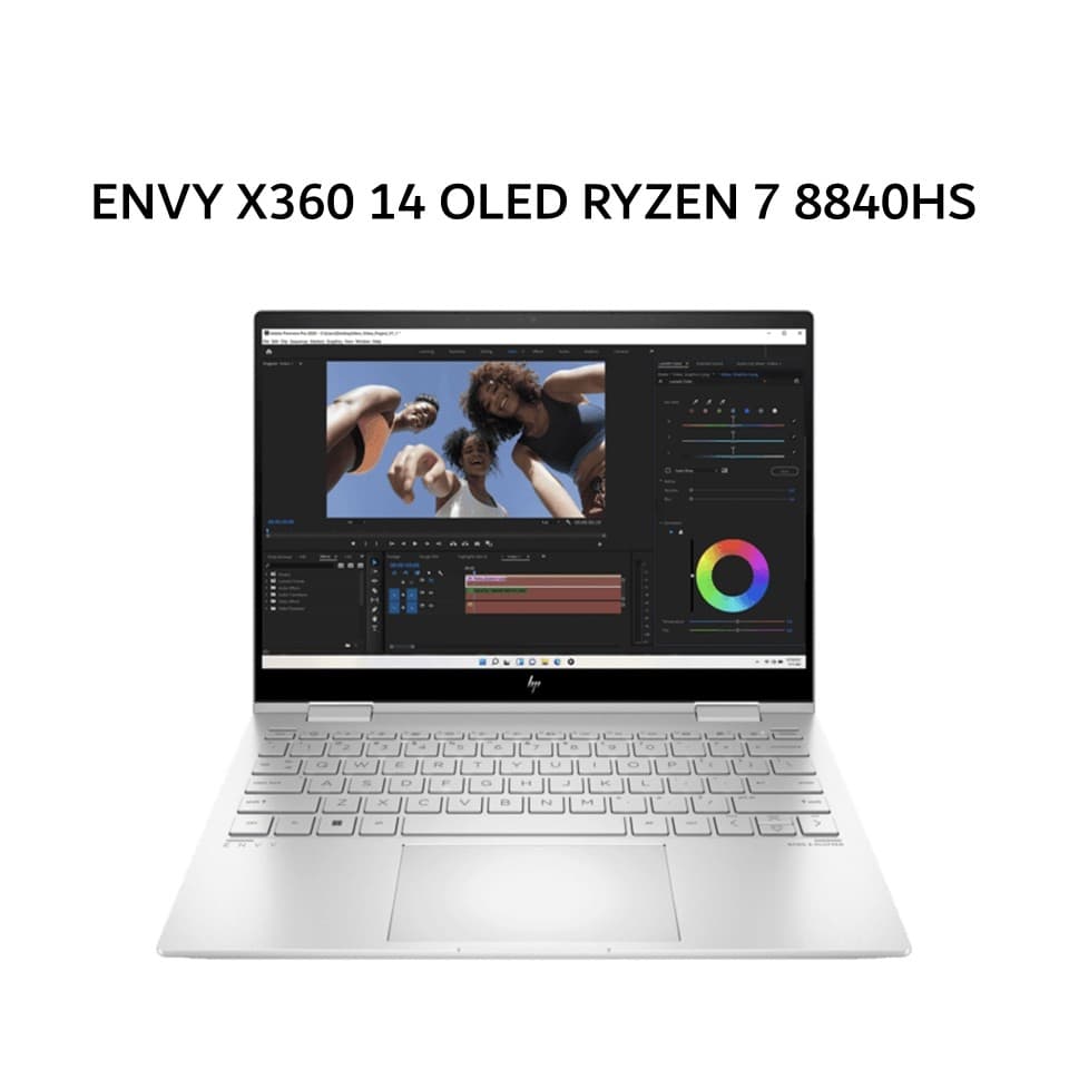 HP ENVY X360 14 OLED RYZEN 7 8840HS 32GB 1TB W11+OHS 14.0 2.8K 120HZ BLIT PEN 2Y+2ADP 2IN1 SLV -FA0888AU