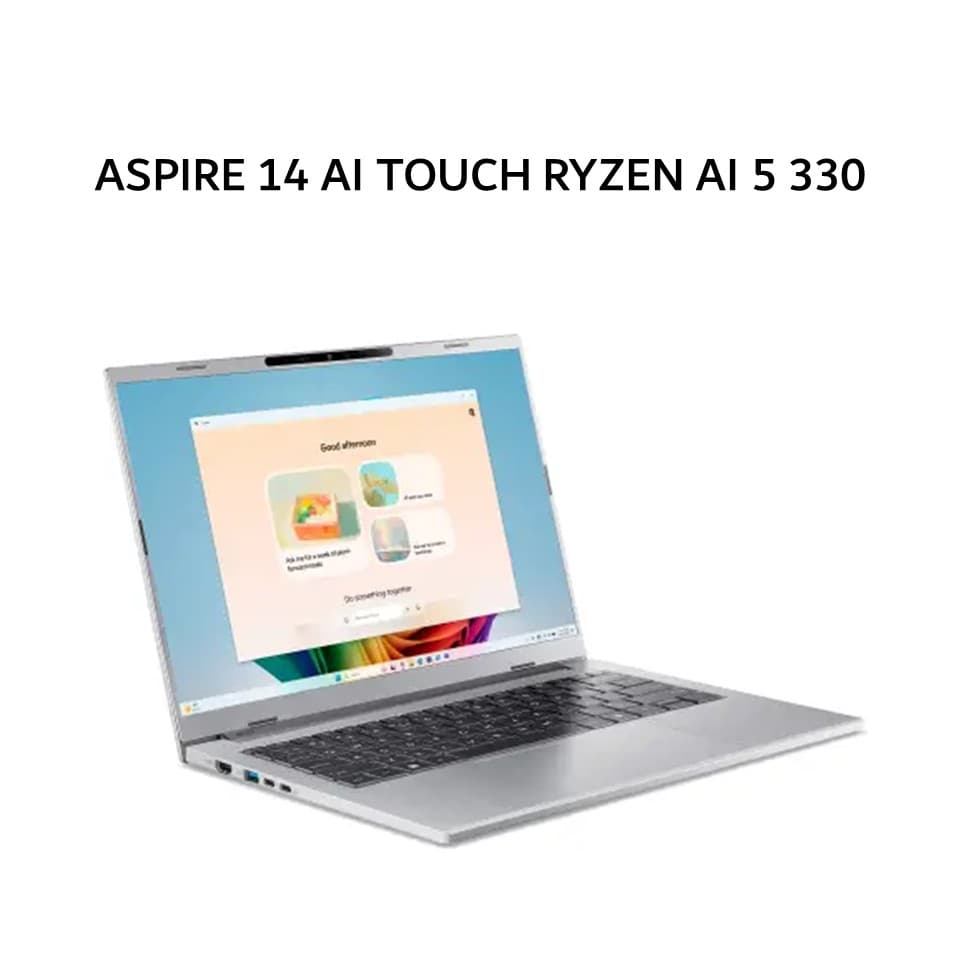 ACER ASPIRE 14 AI TOUCH RYZEN AI 5 330 16GB 512GB W11+OHS+M365B 14.0WUXGA 120HZ 100SRGB SLV -61MT.R25A