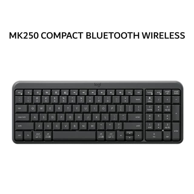 LOGITECH MK250 COMPACT BLUETOOTH WIRELESS - GRAPHITE