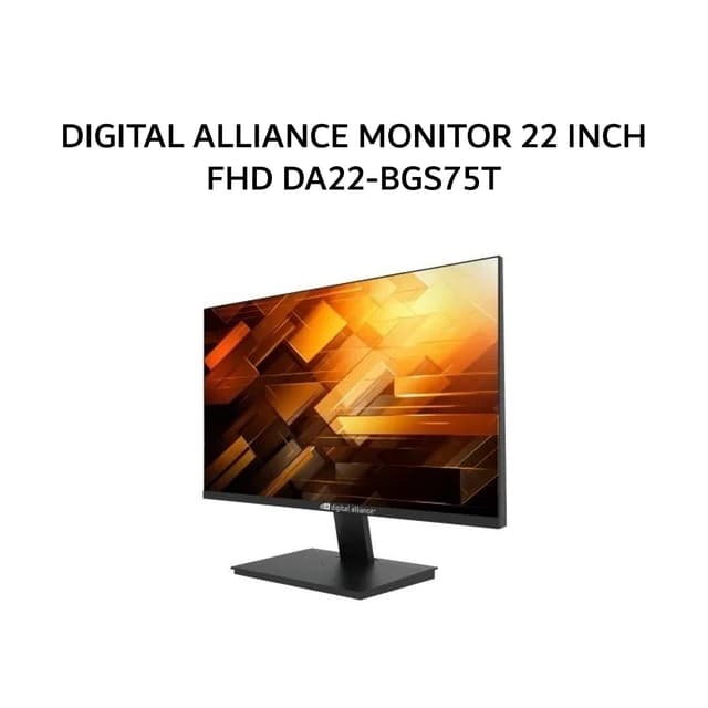 DIGITAL ALLIANCE MONITOR 22 INCH FHD 1080P 5MS 75HZ VGA HDMI BLACK DA22-BGS75T 2Y