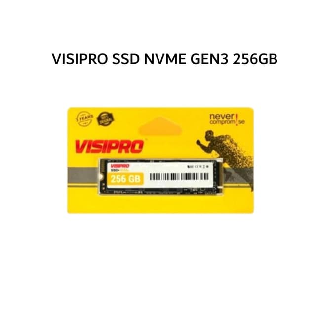 VISIPRO SSD NVME GEN3 256GB PCIE 3.0 M.2 2280 - UP TO 2000 MB/S 3Y