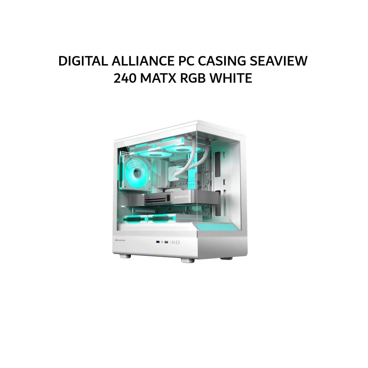 DIGITAL ALLIANCE PC CASING SEAVIEW 240 MATX RGB WHITE 1Y