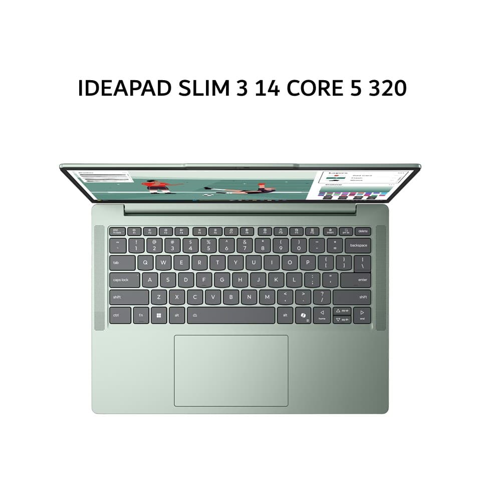 LENOVO IDEAPAD SLIM 3 14 CORE I5 320 8GB 512GB W11+OHS+M365B 14.0WUXGA BLIT 2Y PREM+2ADP (BOX BP) MOSS -90ID