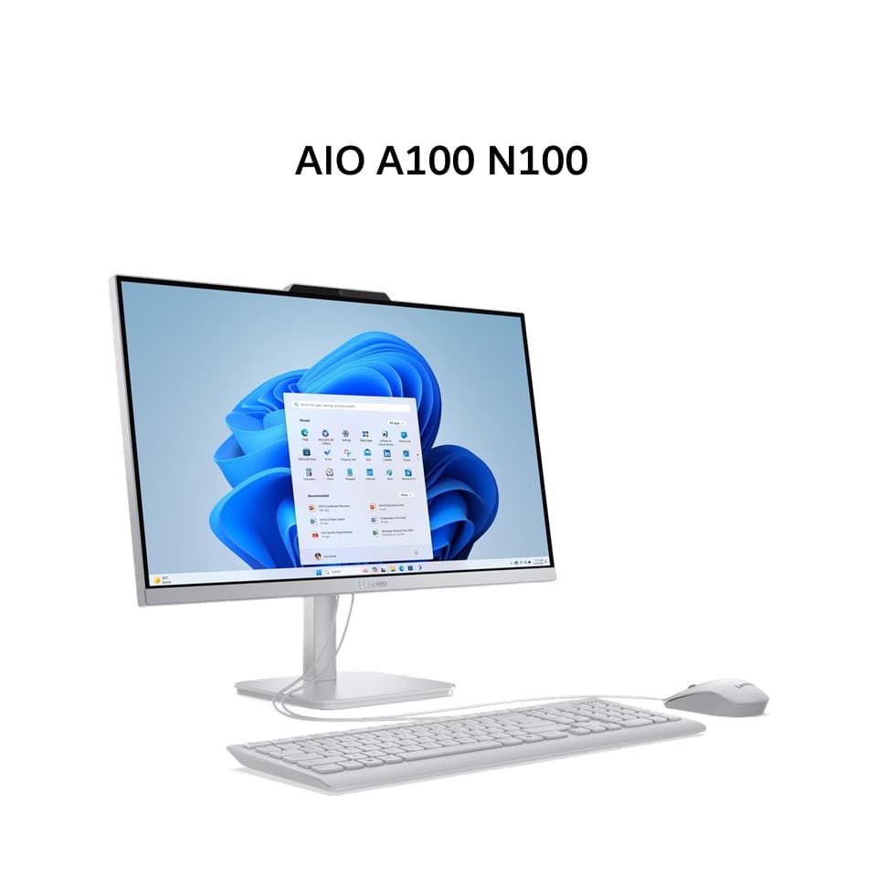 LENOVO AIO A100 N100 8GB 512GB W11+OHS 23.8FHD IPS 1Y GRY -11ID