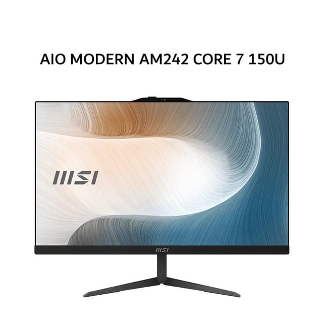 MSI AIO MODERN AM242 CORE 7 150U 8GB 512GB W11+OHS 23.8FHD 2Y BLK -AM242.2263