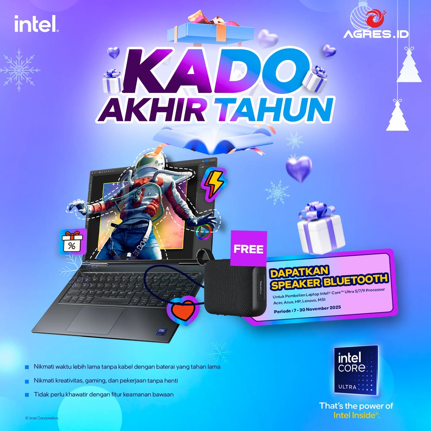 Intel Gratis Speaker - Kado Akhir Tahun