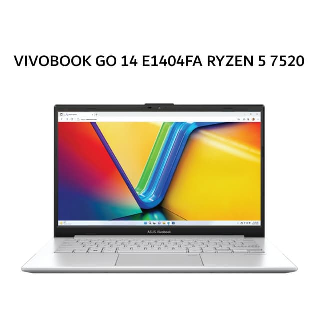 ASUS VIVOBOOK GO 14 E1404FA RYZEN 5 7520 8GB 512GB W11+OHS+M365B 14.0FHD VIPS SLV -VIPS5853M