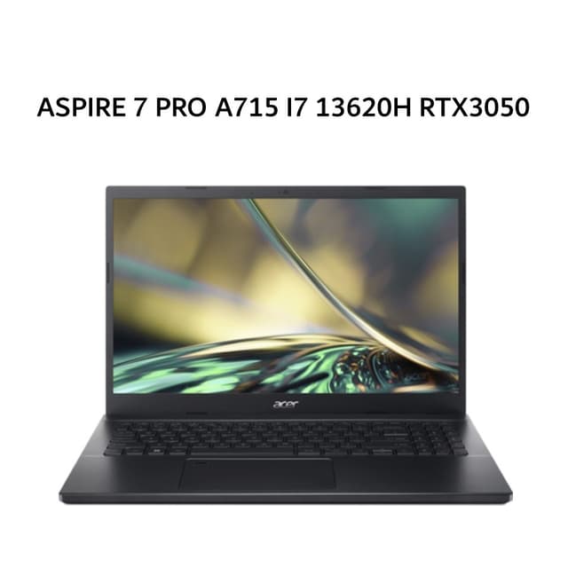 ACER ASPIRE 7 PRO A715 I7 13620H RTX3050 6GB/ 16GB 512GB W11+OHS+M365B 15.6FHD 144HZ BLK -59G.77WV