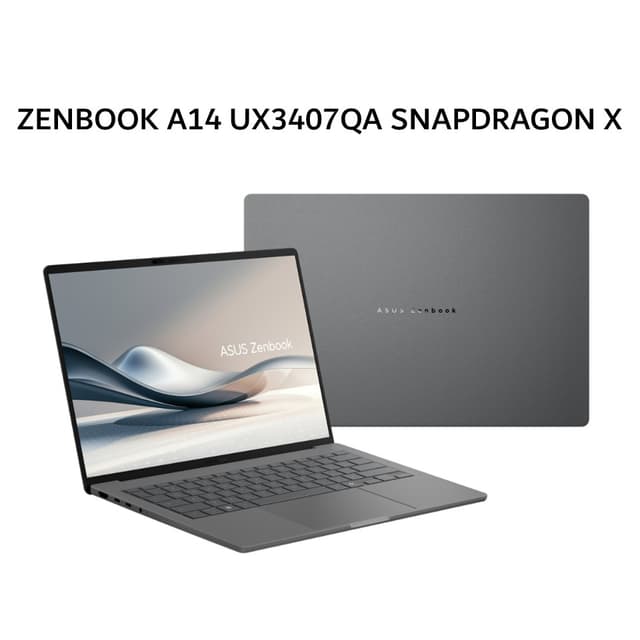ASUS ZENBOOK A14 UX3407QA SNAPDRAGON X X126100 16GB 512GB W11+OHS+O356 14.0WUXGA IPS GRY -IPSP152M