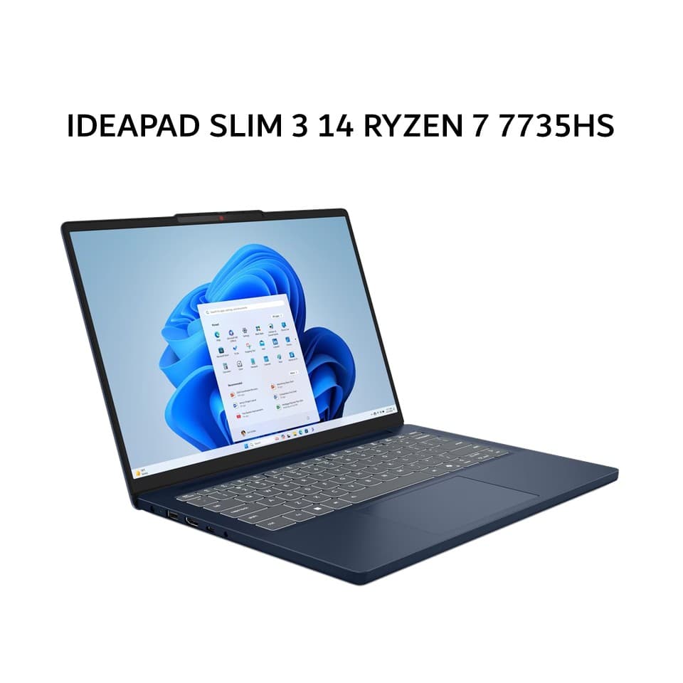 LENOVO IDEAPAD SLIM 3 14 RYZEN 7 7735HS 16GB 512GB W11+OHS+M365B 14.0WUXGA IPS 2 YPREM+2ADP BLU -5NID