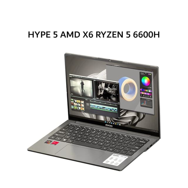AXIOO HYPE 5 AMD X6 RYZEN 5 6600H 16GB 512GB W11 14.0FHD IPS BLIT GRY