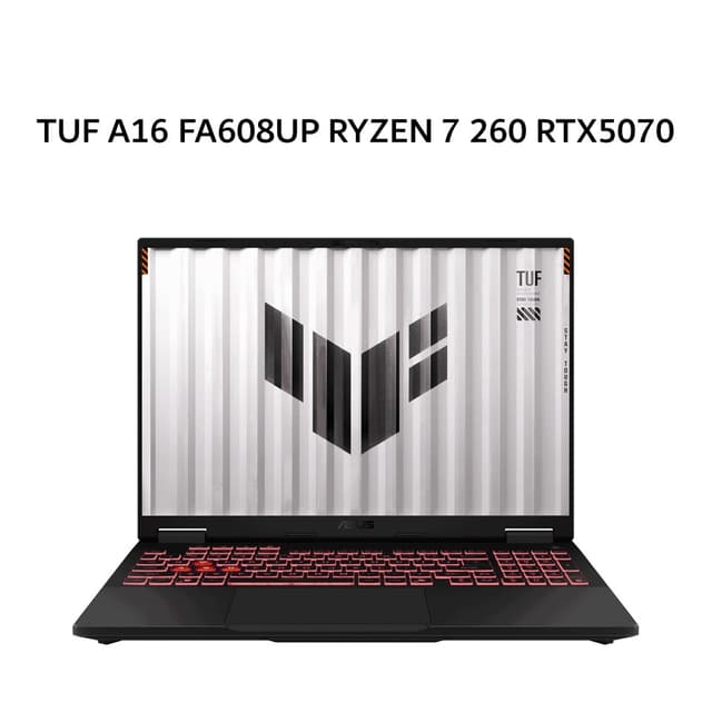ASUS TUF A16 FA608UP RYZEN 7 260 RTX5070 8GB/ 16GB 1TB W11+OHS+M365B 16.0 WUXGA 165HZ 100SRGB (BOX MOU) GRY -R757J6G-HM