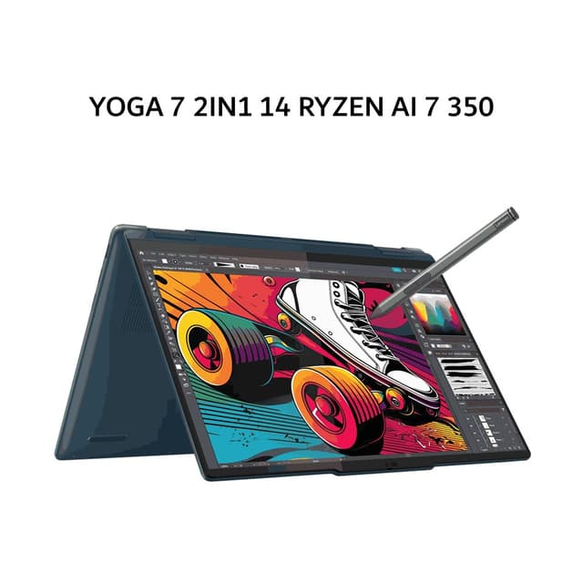 LENOVO YOGA 7 2IN1 14 RYZEN AI 7 350 16GB 1TB W11+OHS+M365B 14.0WUXGA OLED PEN SLEEVE 3Y PREM+3ADP (BOX SLEE) TEAL -9UID