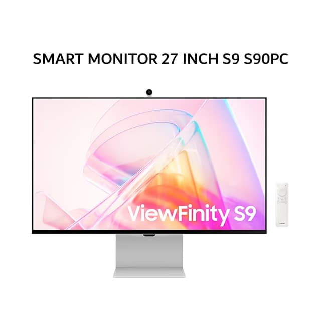 SAMSUNG SMART MONITOR 27 INCH S9 S90PC IPS QHD 5K 2880P 5MS TIZEN OS WIFI SILVER ERGONOMIC SPEAKER 1Y PART + 3Y SERVICE
