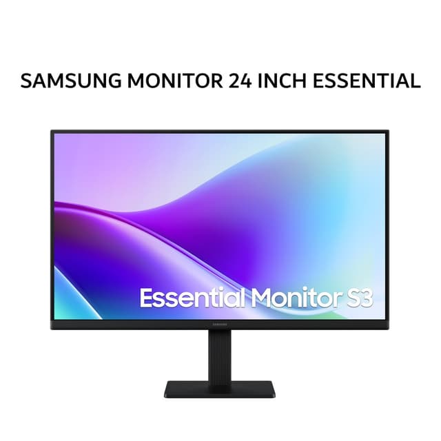 SAMSUNG MONITOR 24 INCH ESSENTIAL LS24F320GA S3 S32GF IPS FHD 1080P 5MS 120HZ 1Y PART + 3Y SERVICE - LS24F320GAEXXD