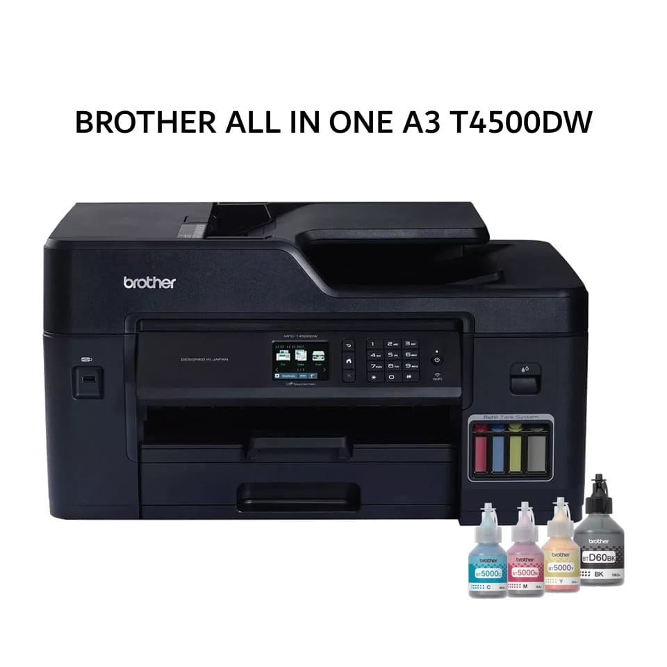 BROTHER ALL IN ONE WIFI DUPLEX FAX LAN ADF A3 MFC-T4500DW 3Y