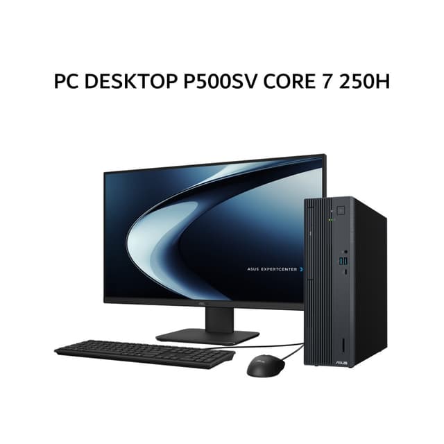ASUS PC DESKTOP P500SV CORE 7 250H 8GB 512GB W11+OHS 2Y GRY -7850182WS +LED 21.5 + 2Y ONSITE (1YADP)