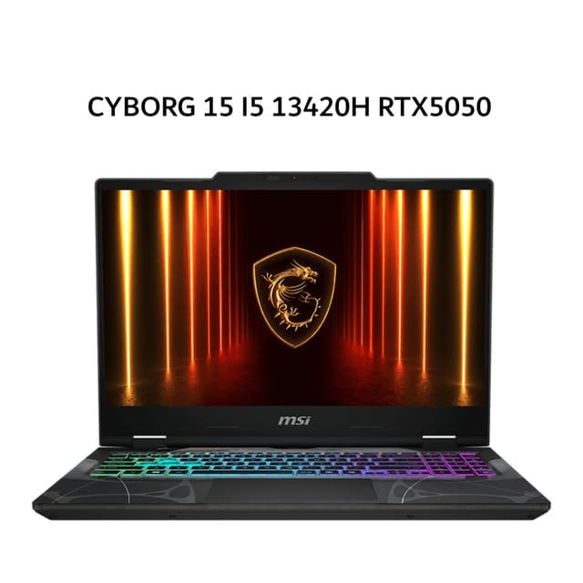 MSI CYBORG 15 I5 13420H RTX5050 8GB/ 16GB 512GB W11+OHS 15.6FHD 144HZ 4ZRGB 2Y+ADP BLK -B13WEKG.475