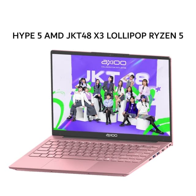 AXIOO HYPE 5 AMD JKT48 X3 LOLLIPOP RYZEN 5 3500 8GB 256GB DOS 14.0FHD IPS BLIT PNK