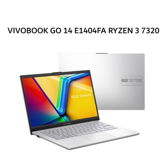 ASUS VIVOBOOK GO 14 E1404FA RYZEN 3 7320 8GB 512GB W11+OHS+M365B 14.0FHD VIPS SLV -VIPS3853M