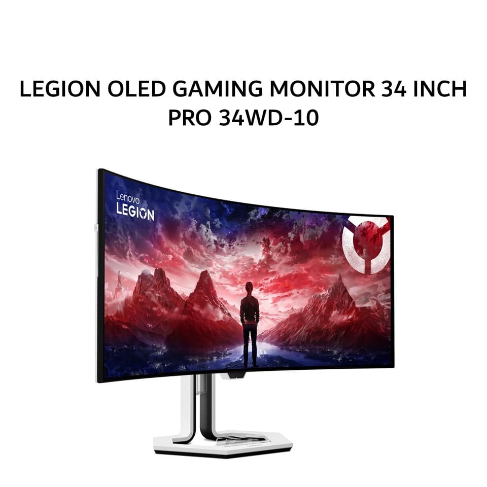 LENOVO LEGION OLED GAMING MONITOR 34 INCH PRO 34WD-10 QHD 2K 1440P 0.03MS 240HZ SWIVEL HEIGHT SPEAKER USB-C 3Y