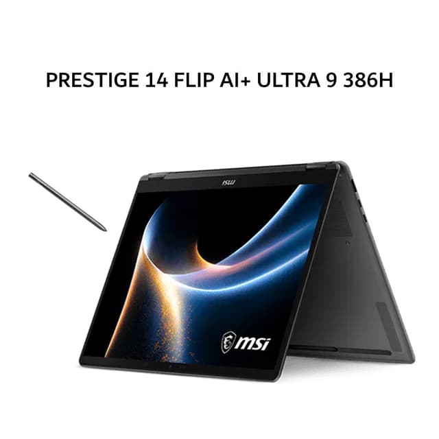 MSI PRESTIGE 14 FLIP AI+ ULTRA 9 386H 32GB 1TB W11+OHS+M365B 14.0WUXGA OLED TOUCH PEN BLIT 2Y GRY -D3MTG.014