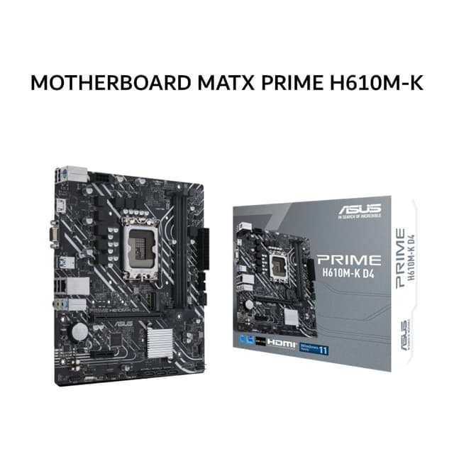 ASUS MOTHERBOARD MATX PRIME H610M-K D4 CSM DDR4 LGA1700 /INTEL 3Y
