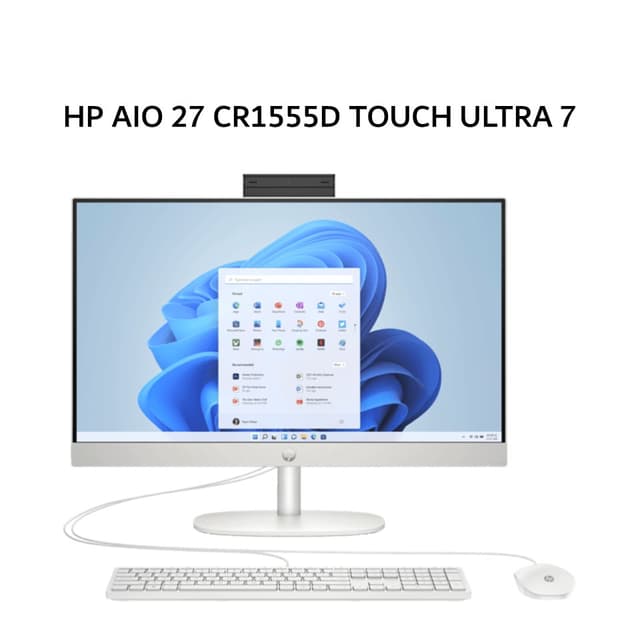 HP AIO 27 CR1555D TOUCH ULTRA 7 155U 16GB 1TB IRISXE W11+OHS+M365 27.0FHD IPS WHT