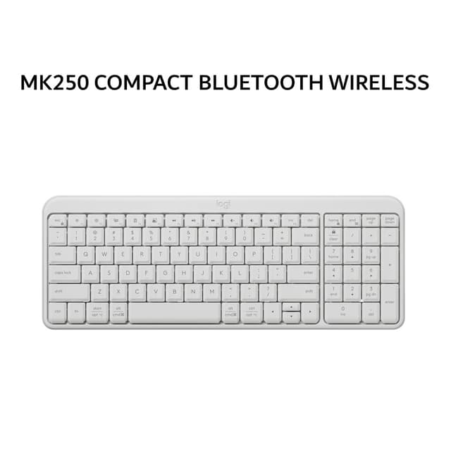 LOGITECH MK250 COMPACT BLUETOOTH WIRELESS - OFF WHITE