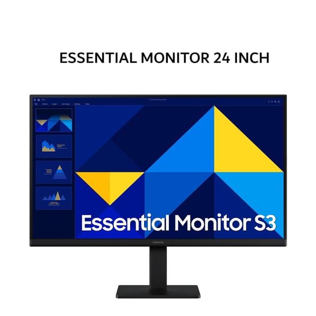 SAMSUNG MONITOR 24 INCH ESSENTIAL S3 S30GD IPS FHD 1080P 5MS 100HZ 1Y PART + 3Y SERVICE