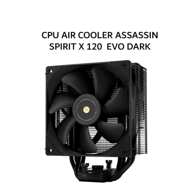 THERMALRIGHT CPU AIR COOLER ASSASSIN SPIRIT X 120 EVO DARK (1X 120MM BLACK FAN + 4X HEATPIPES ) BLACK 3Y