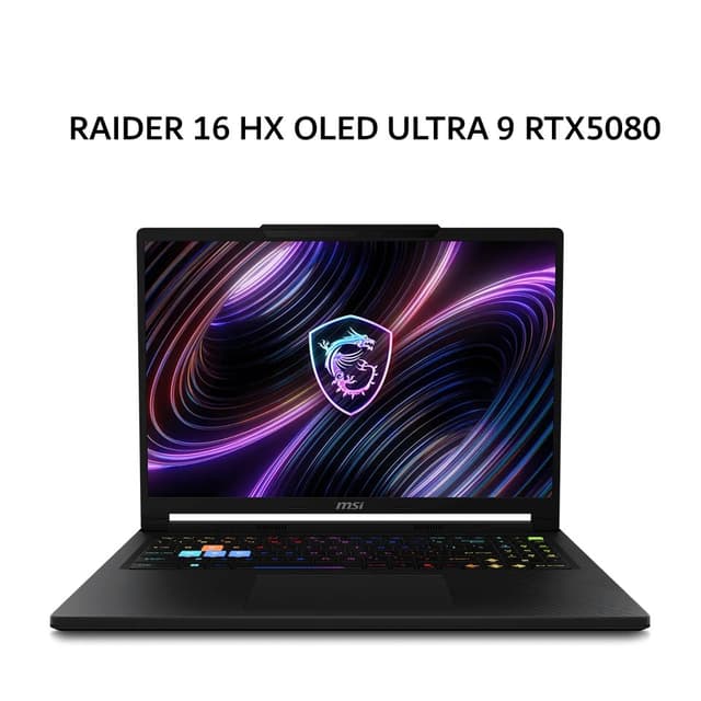MSI RAIDER 16 HX OLED ULTRA 9 275HX RTX5080 16GB/ 16GB 1TB W11+OHS+M365B 16.0WQHD 240HZ 24ZRGB 3Y+ADP BLK -B2WI.023