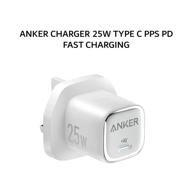ANKER CHARGER 25W TYPE C PPS PD FAST CHARGING A2656 - WHITE