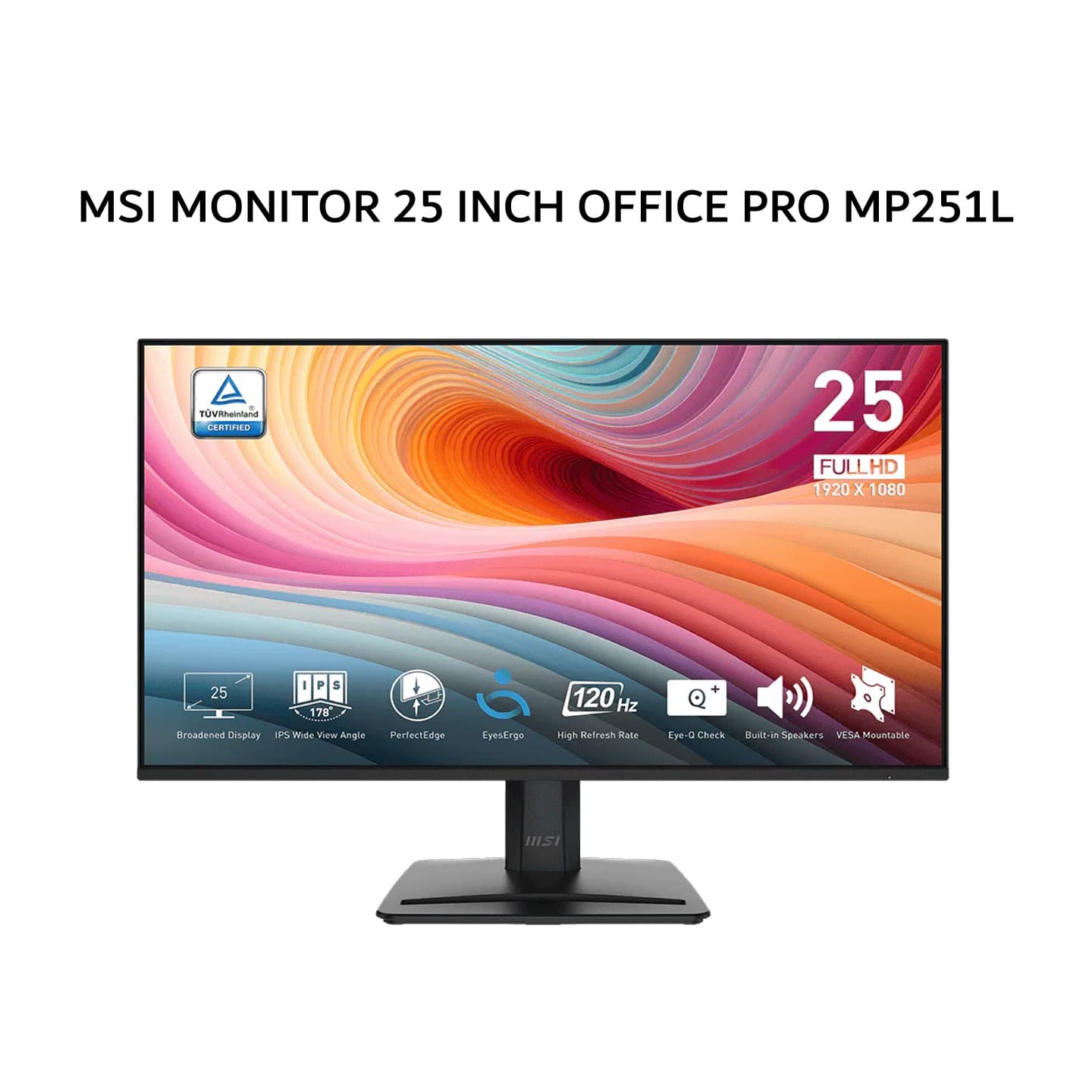 MSI MONITOR 25 INCH OFFICE PRO MP251L E2 IPS FHD 1080P 1MS 120HZ 3Y