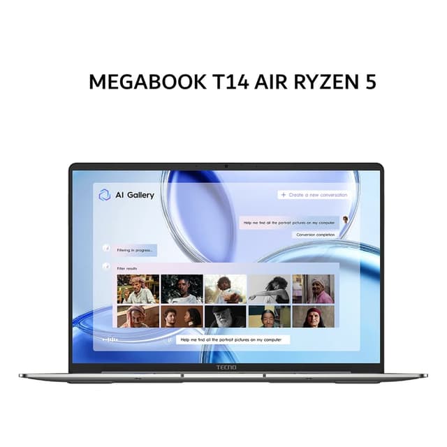 TECNO MEGABOOK T14 AIR RYZEN 5 7535HS 16GB 512GB W11 14.0WUXGA 100SRGB 999GRAM 2Y GRY