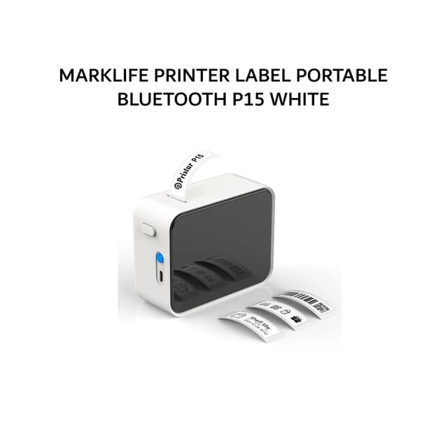 MARKLIFE PRINTER LABEL PORTABLE BLUETOOTH P15 WHITE 1Y