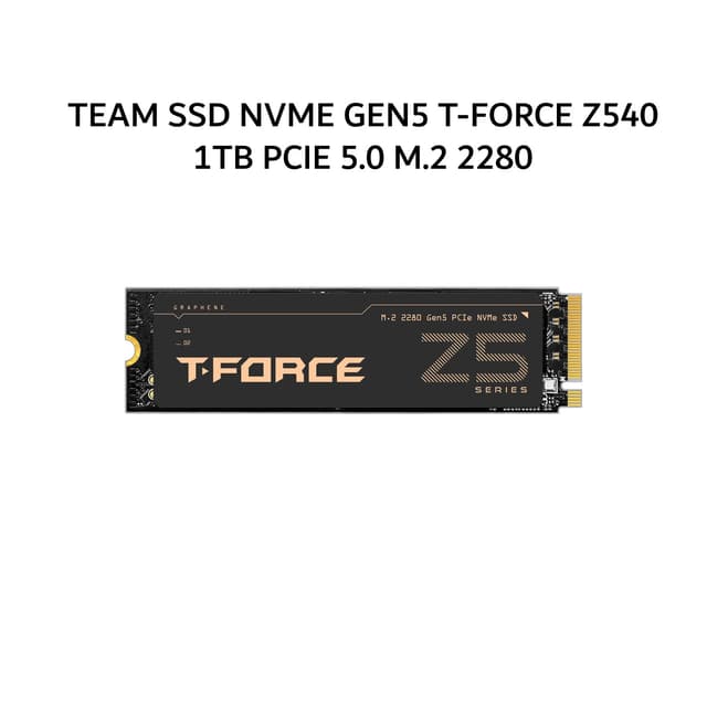 TEAM SSD NVME GEN5 T-FORCE Z540 1TB PCIE 5.0 M.2 2280 5Y - UP TO 12400 MB/S