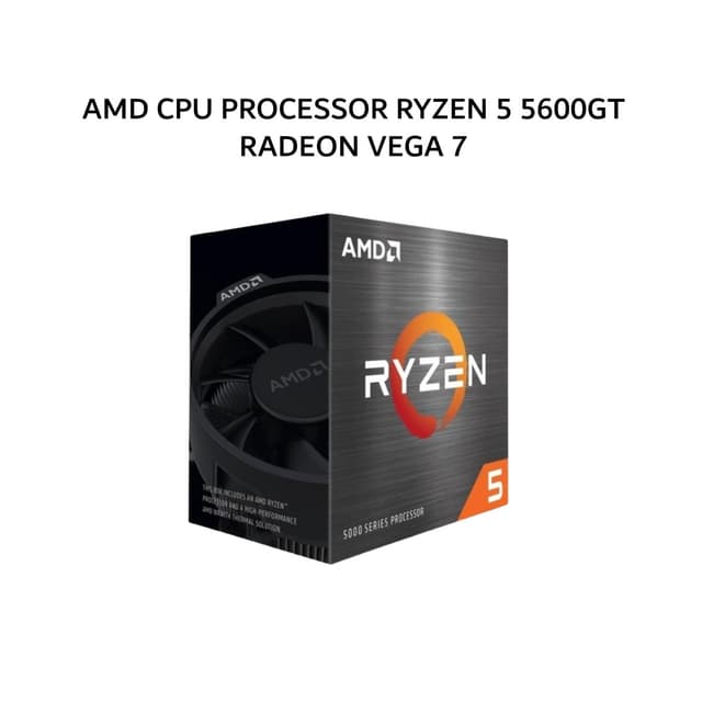 AMD CPU PROCESSOR RYZEN 5 5600GT RADEON VEGA 7 (6C/12T + 3.6-4.6GHZ + WRAITH STEALTH COOLER) 16MB CACHE TDP 65W AM4 3Y