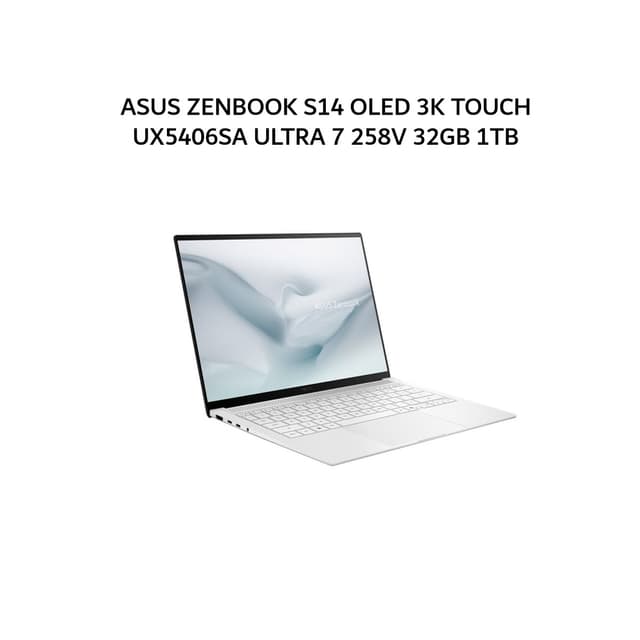 ASUS ZENBOOK S14 OLED 3K TOUCH UX5406SA ULTRA 7 258V 32GB 1TB W11+OHS+M365B 14.0 3K 120HZ SLV 3Y -OLEDS7312TM