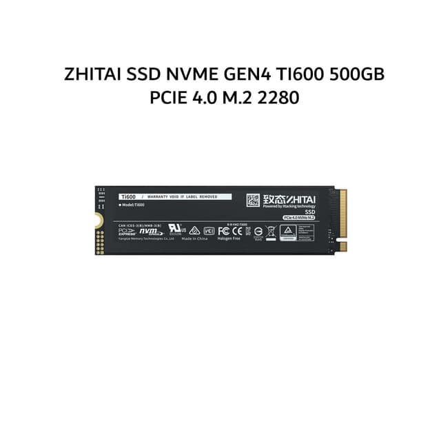ZHITAI SSD NVME GEN4 TI600 500GB PCIE 4.0 M.2 2280 5Y - UP TO 6000 MB/S (ZTSS2EB05D23MC)