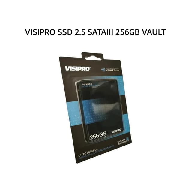 VISIPRO SSD 2.5 SATAIII 256GB VAULT 3Y - UP TO 520 MB/S