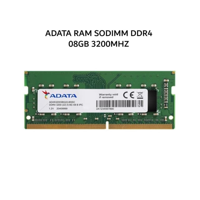 ADATA RAM SODIMM DDR4 08GB 3200MHZ