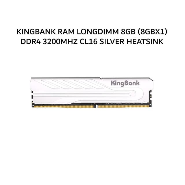 KINGBANK RAM LONGDIMM DDR4 KJXS 8GB (8GBX1) 3200MHZ CL16 SILVER HEATSINK