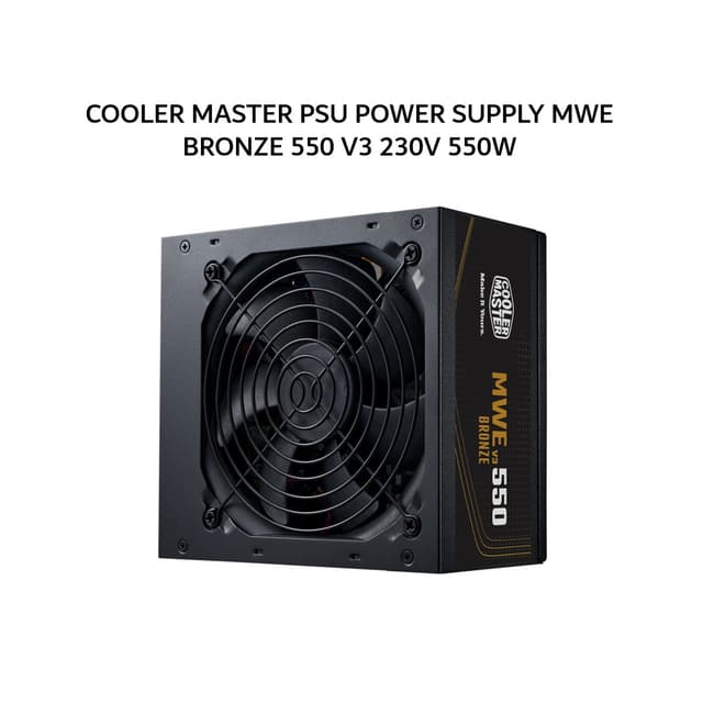 COOLER MASTER PSU POWER SUPPLY MWE BRONZE 550 V3 230V 550W (80+ BRONZE) ATX 3.1 BLACK 5Y