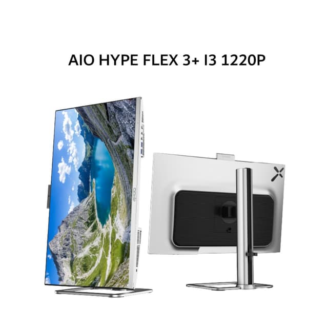 AXIOO AIO HYPE FLEX 3+ I3 1220P 8GB 256GB DOS 23.8FHD IPS WHT