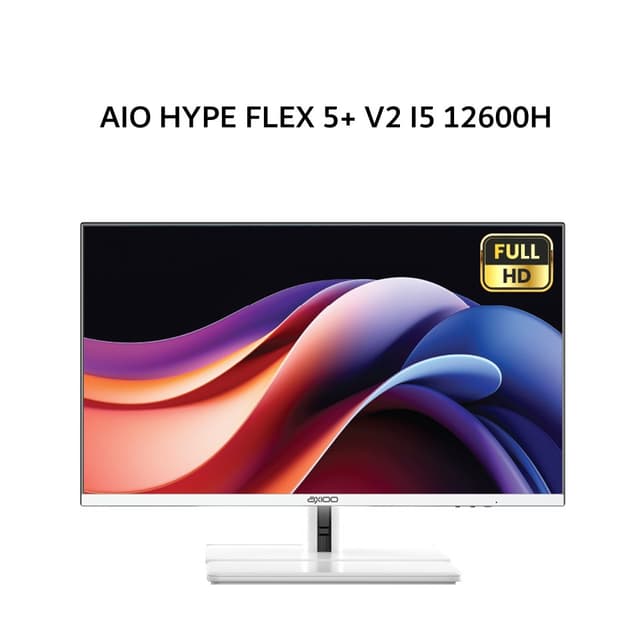 AXIOO AIO HYPE FLEX 5+ V2 I5 12600H 8GB 256GB DOS 23.8FHD IPS WHT