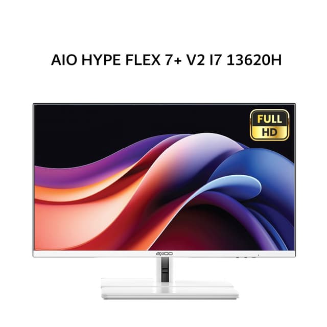 AXIOO AIO HYPE FLEX 7+ V2 I7 13620H 16GB 1TB DOS 23.8FHD IPS WHT