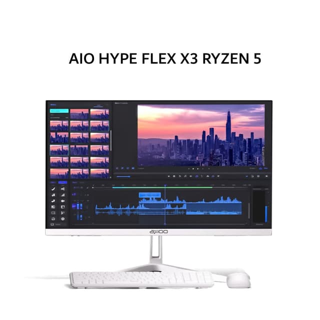 AXIOO AIO HYPE FLEX X3 RYZEN 5 3500 8GB 256GB DOS 23.8FHD IPS WHT