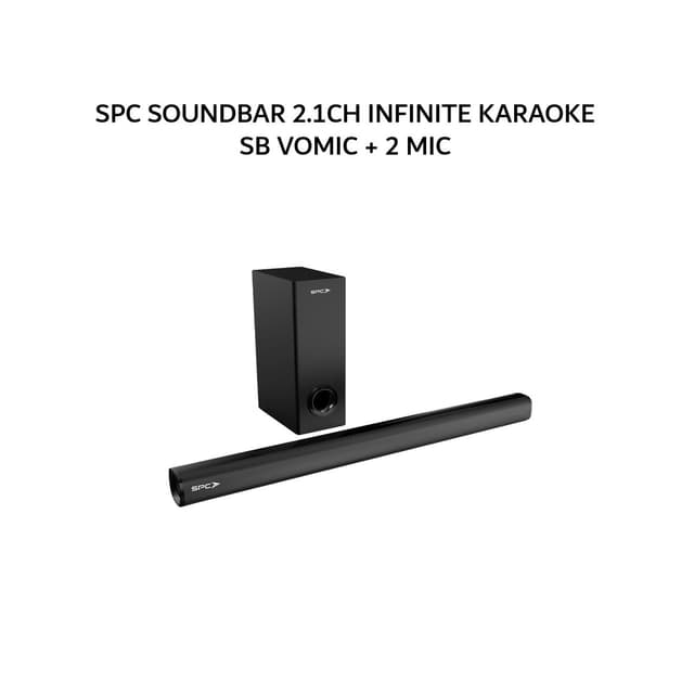 SPC SOUNDBAR 2.1CH INFINITE KARAOKE SB VOMIC + 2 MIC 1Y