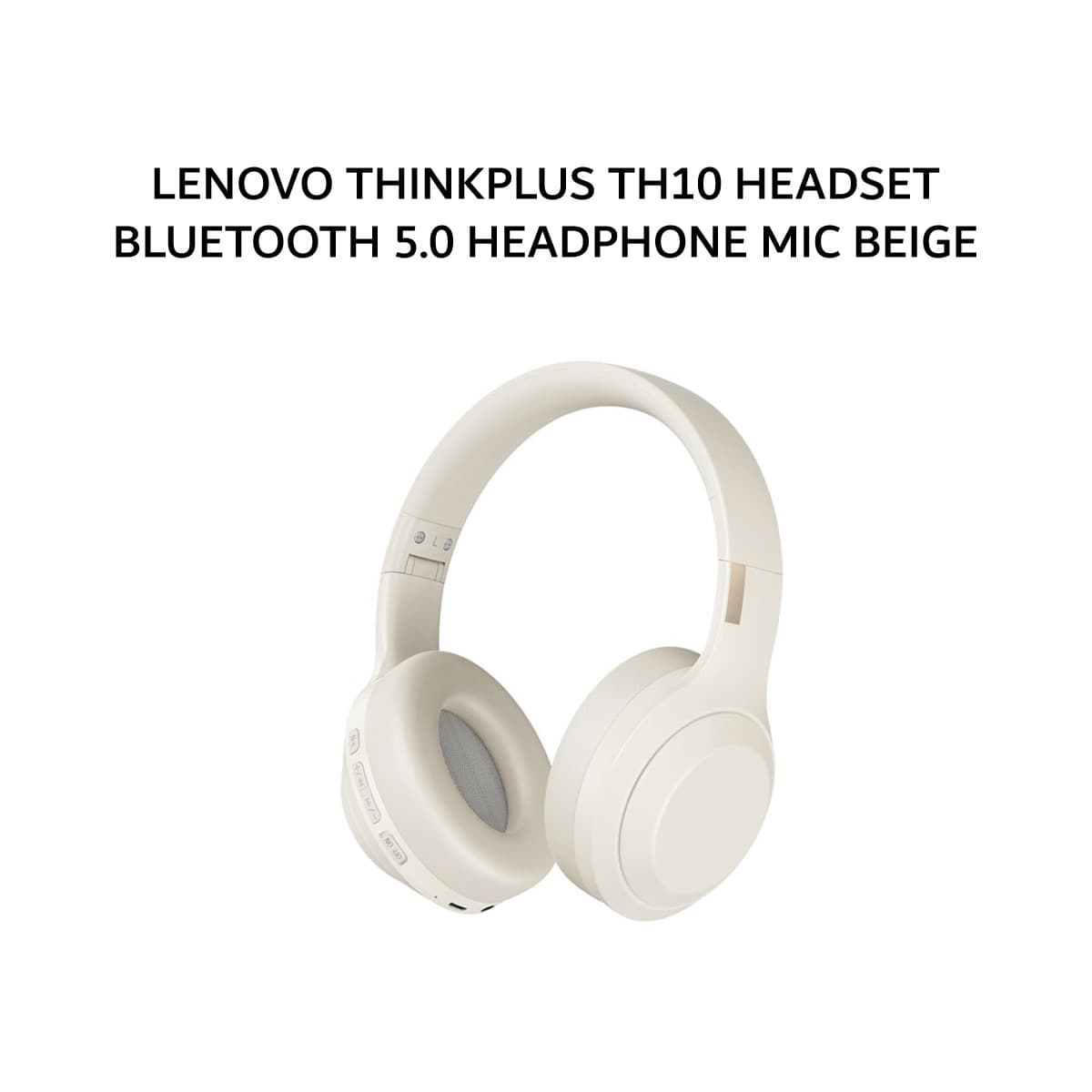 LENOVO THINKPLUS TH10 HEADSET BLUETOOTH 5.0 HEADPHONE MIC BEIGE
